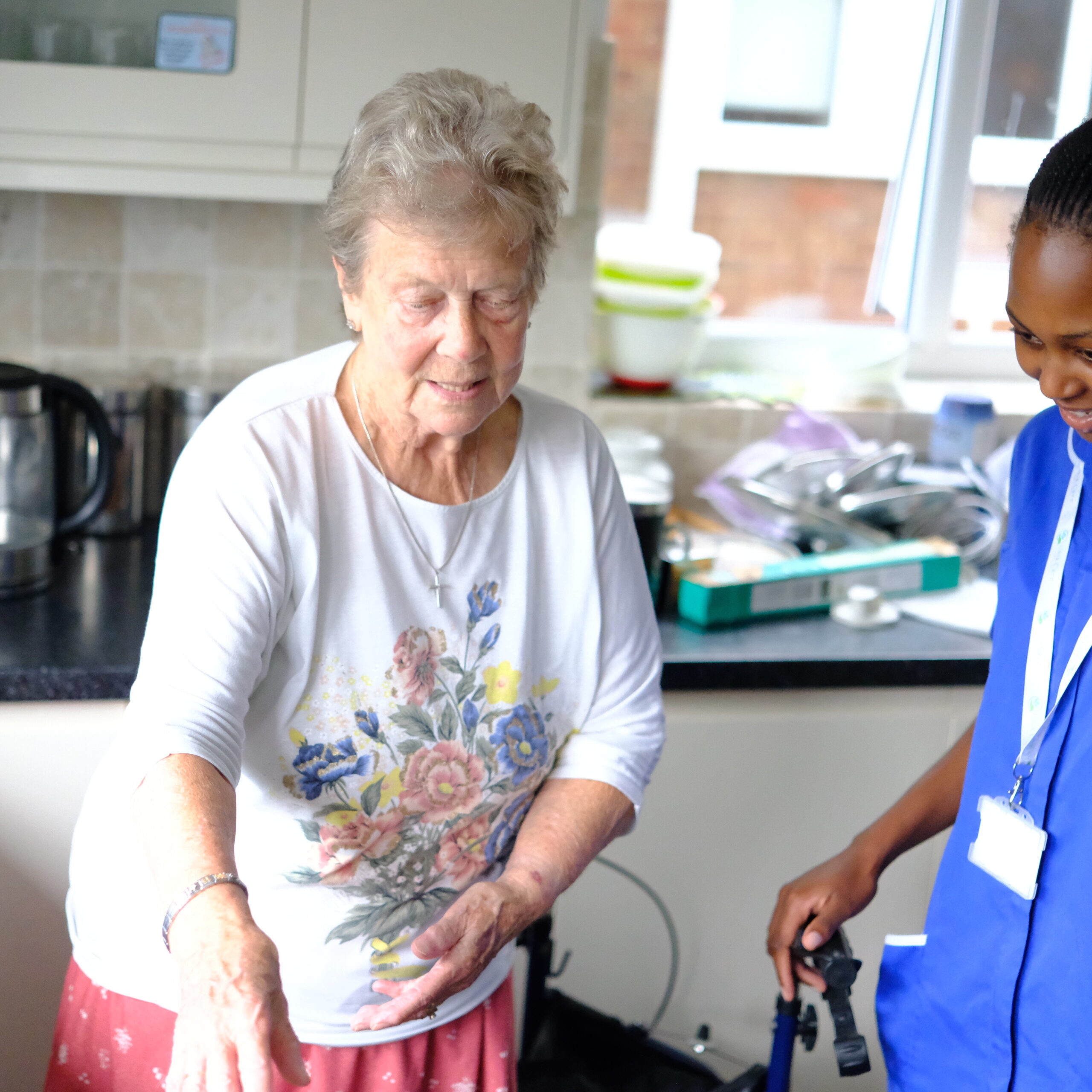 Smiling senior man staying in nursing home